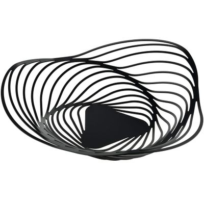 Alessi ACO01 B Trinity Centrepiece in steel coloured with epoxy resin, black.