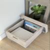 KOUBOO La Jolla Rattan Box Basket - Wicker Storage Basket with Lid, Decorative Storage, Toy Box, Laundry Hamper, Kitchen, Living Room Storage Bin, White-wash view 4