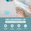 Bedecor California King Mattress Protector,Waterproof Cotton Terry Cover, Breathable and Soft for Babies, Pregnant Women, and Incontinence, Fits 9-18 Inch Deep Pocket (72"x84") view 3