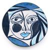 Ceramic Wall Plate with Cubist Design, Picassian Style, Modern Art, Handmade and Handpainted. Exclusive Collection, Limited Production. 9,45" x 9,45" x 1,97" view 2
