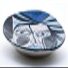 Ceramic Wall Plate with Cubist Design, Picassian Style, Modern Art, Handmade and Handpainted. Exclusive Collection, Limited Production. 9,45" x 9,45" x 1,97" view 3