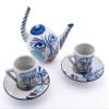 Ceramic Tea Set with Cubist Design, Picassian Style, Modern Art, Handmade and Handpainted. Exclusive Collection, Limited Production. view 1