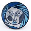 Ceramic WALL Plate with Cubist Design, Picassian Style, Modern Art, Handmade and Handpainted. Exclusive Collection, Limited Production. 9,65" x 9,65" x 2,56" view 1