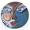 Ceramic Wall Plate with Cubist Design, Picassian Style, Modern Art, Handmade and Handpainted. Exclusive Collection, Limited Production. 10,63" x 9,45" x 1,38" view 1