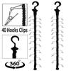 2 pack, Multi-Purpose Magic Hangers Space Saving Clothes Hangers Organizer Smart Closet Space Saver with 40 Sturdy stainless steel Clips for Your Toys, Hats, Cap, Scarves, Gloves, Towel, Jewelry, etc. view 2