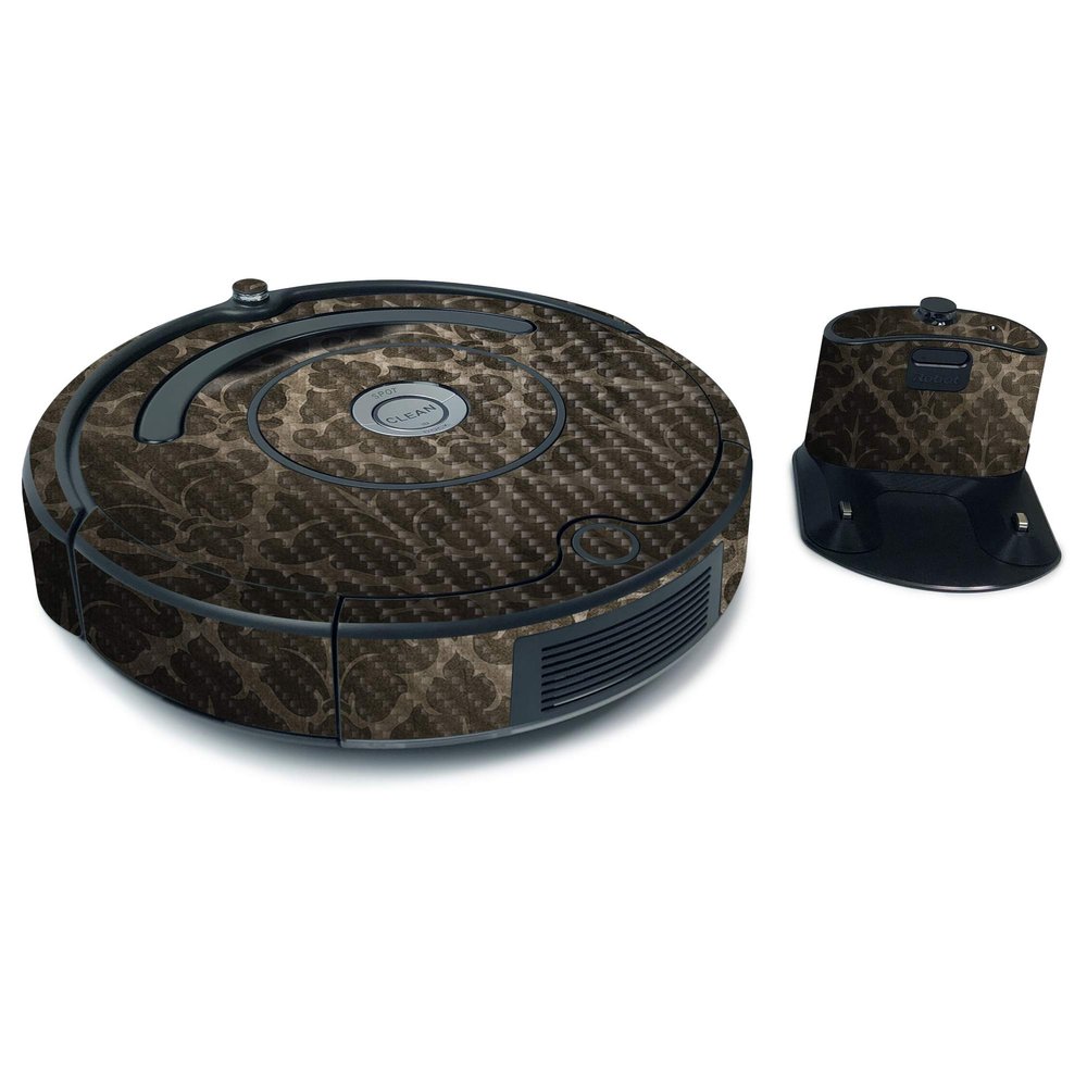 MightySkins Carbon Fiber Skin for iRobot Roomba 675 Max Coverage - Vintage Elegance | Protective, Durable Textured Carbon Fiber Finish | Easy to Apply, Remove, and Change Styles | Made in The USA