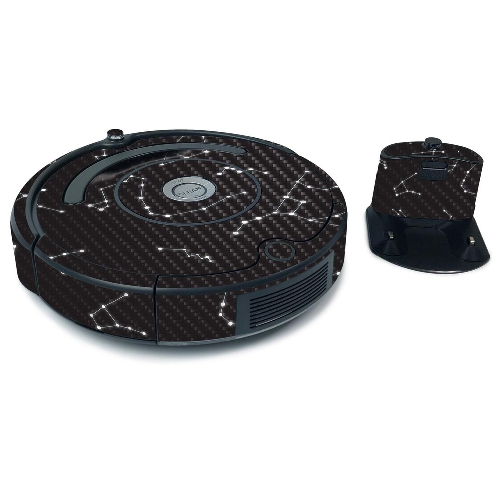 MightySkins Carbon Fiber Skin for iRobot Roomba 675 Max Coverage - Constellations | Protective, Durable Textured Carbon Fiber Finish | Easy to Apply, Remove, and Change Styles | Made in The USA
