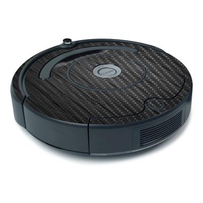 MightySkins Carbon Fiber Skin for iRobot Roomba 675 Minimal Coverage - Black Wood | Protective, Durable Textured Carbon Fiber Finish | Easy to Apply, Remove, and Change Styles | Made in The USA