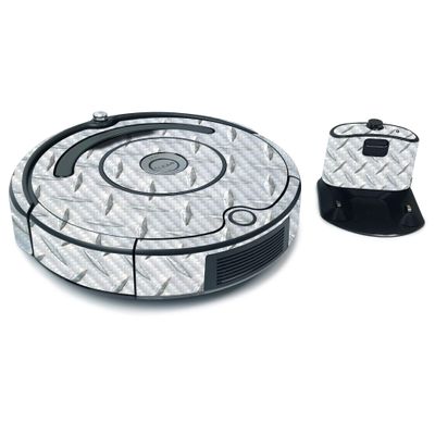 MightySkins Carbon Fiber Skin for iRobot Roomba 675 Max Coverage - Diamond Plate | Protective, Durable Textured Carbon Fiber Finish | Easy to Apply, Remove, and Change Styles | Made in The USA