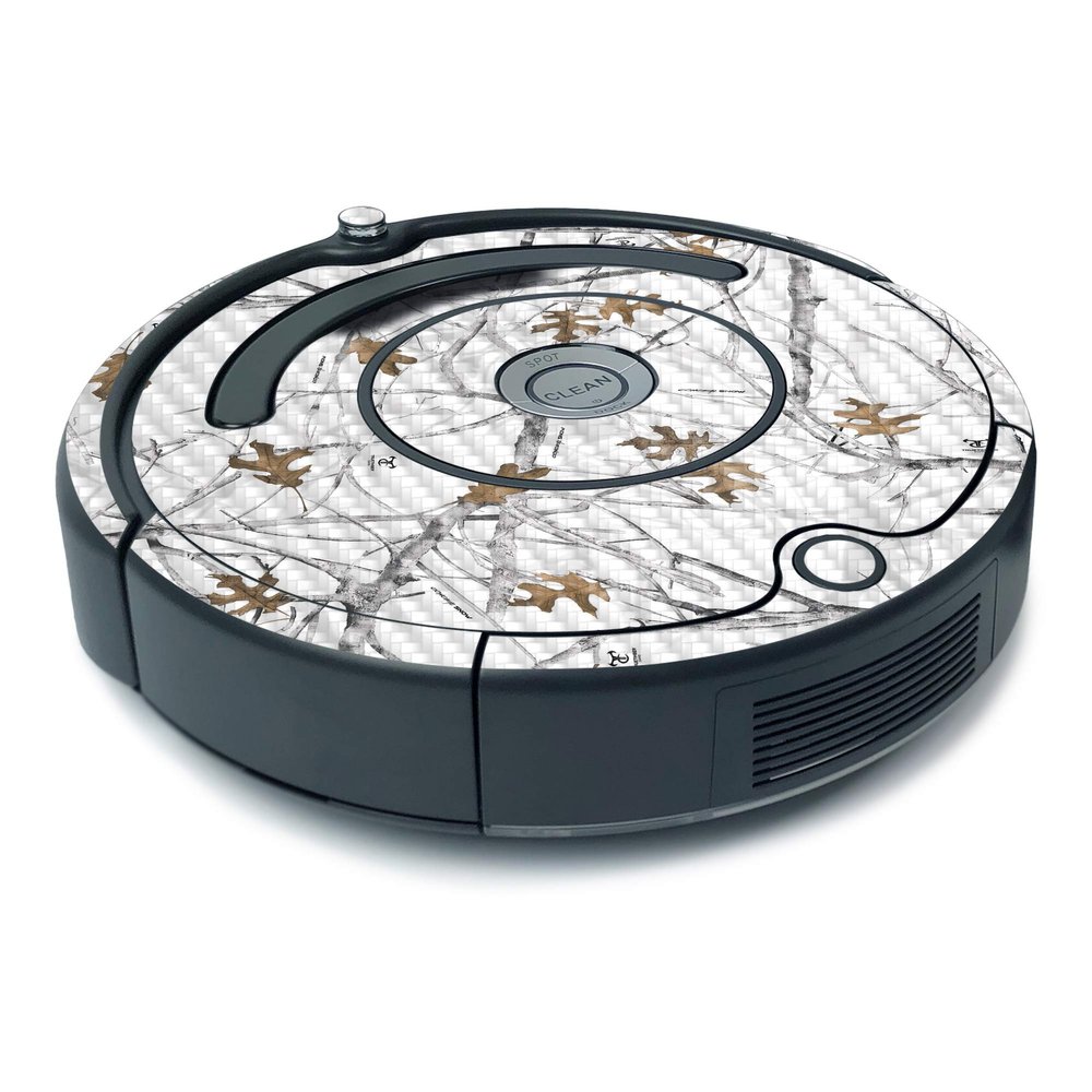 MightySkins Carbon Fiber Skin for iRobot Roomba 675 Minimal Coverage - Conceal Snow | Protective, Durable Textured Carbon Fiber Finish | Easy to Apply, Remove, and Change Styles | Made in The USA