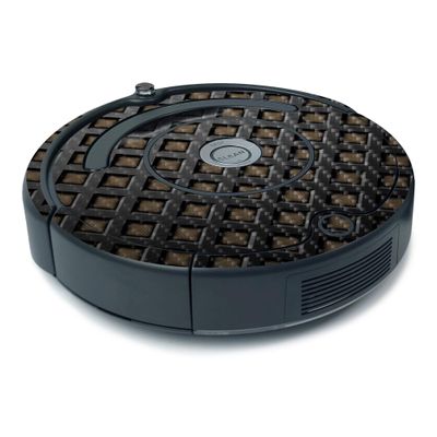 MightySkins Carbon Fiber Skin for iRobot Roomba 675 Minimal Coverage - Black Wall | Protective, Durable Textured Carbon Fiber Finish | Easy to Apply, Remove, and Change Styles | Made in The USA