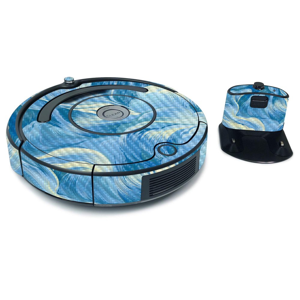 MightySkins Carbon Fiber Skin for iRobot Roomba 675 Max Coverage - Whimsical | Protective, Durable Textured Carbon Fiber Finish | Easy to Apply, Remove, and Change Styles | Made in The USA