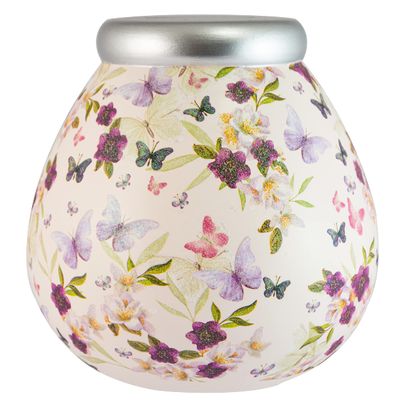 Pot Of Dreams Smash Money Box Savings Jar, Ceramic, Butterfly Floral, Large