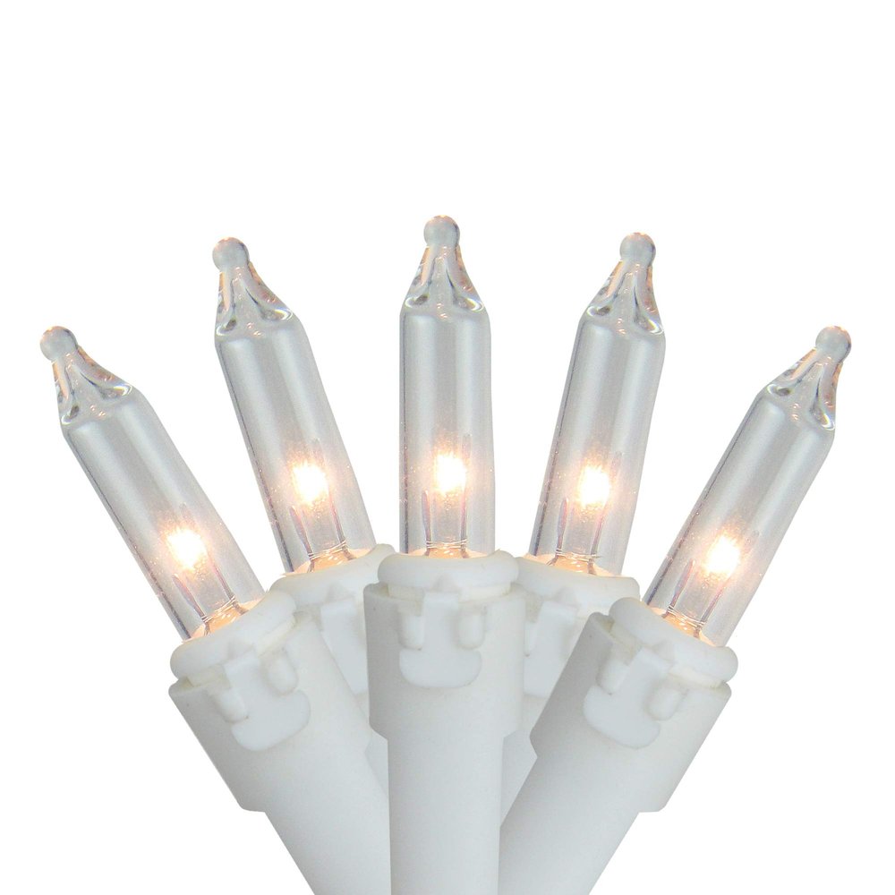 Northlight 300 Clear Mini Icicle Christmas Lights-13.5 ft White Wire