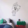 Baby Bunny Ball Children Cartoon Wall Sticker Art Decal for Girls Boys Room Bedroom Nursery Kindergarten House Fun Home Decor Stickers Wall Art Vinyl Decoration Size (20x18 inch) view 1