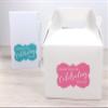 Thank You for Celebrating with Us | 2.244" x 1.299" - 36 Decorative Stickers | Thank You Labels | Wedding Thank You Stickers | Baby Shower Thank You Stickers (Blue) view 4