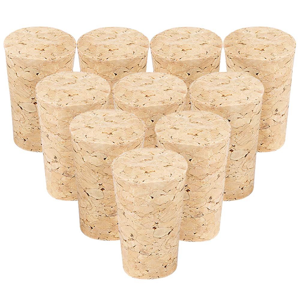 Cork Stoppers, Tapered Wooden Stopper Wood Corks Wine Beer Bottles Cork Crafts Replacement, Top diameter 7/8", 221735mm Size L