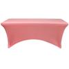 YOUR CHAIR COVERS - 8ft Coral Rectangular Spandex Table Covers Fitted Tablecloth Wedding Event Patio Decorations Elastic Fabric Stretch for Folding Table view 2