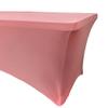YOUR CHAIR COVERS - 8ft Coral Rectangular Spandex Table Covers Fitted Tablecloth Wedding Event Patio Decorations Elastic Fabric Stretch for Folding Table view 3