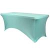 YOUR CHAIR COVERS - 8ft Robin Egg Rectangular Spandex Table Covers Fitted Tablecloth Wedding Event Patio Decorations Elastic Fabric Stretch for Folding Table view 1
