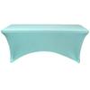 YOUR CHAIR COVERS - 8ft Robin Egg Rectangular Spandex Table Covers Fitted Tablecloth Wedding Event Patio Decorations Elastic Fabric Stretch for Folding Table view 3