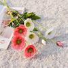 2Krmstr 2 Pcs Artificial Poppy Flowers, Realistic Silk Bouquet Simulation Fake Flower, DIY Art Home Wedding Decorations view 4