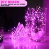 6 Pack 7Ft Starry Fairy String Lights No Remote Waterproof 20LED Pink Light view 4