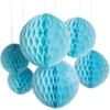 Lt Blue Honeycomb Hanging Decor - Party Decor - 6 Pieces view 1