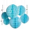 Lt Blue Honeycomb Hanging Decor - Party Decor - 6 Pieces view 2