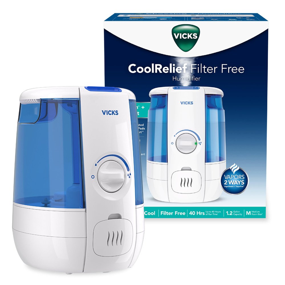 Vicks CoolRelief Cool Mist Humidifier, 1.2 Gal