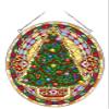 Suncatcher Stained Glass Christmas Tree Tapestry Vintage Christmas Large Oval view 1