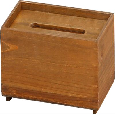 Abite YI-601-BR Do Tissue Box, Brown, W 10.6 x D 5.5 x H 37.4 inches (27 x 14 x 95 cm)