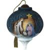 NeQwa Art Stylized Nativity Hand-Painted Blown Glass Ornament Holy Family Christmas Keepsake 7201136 view 1