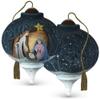 NeQwa Art Stylized Nativity Hand-Painted Blown Glass Ornament Holy Family Christmas Keepsake 7201136 view 3