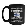 BeeTeeStore Finnish Heritage Humor Coffee Mug - You Know You're Finnish When Cultural Joke - 11oz Black Ceramic Tea Cup for Finland Fans, Nordic Pride, and Heritage Gifts view 1