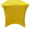 YOUR CHAIR COVERS - 8ft Yellow Rectangular Spandex Table Covers Fitted Tablecloth Wedding Event Patio Decorations Elastic Fabric Stretch for Folding Table view 4