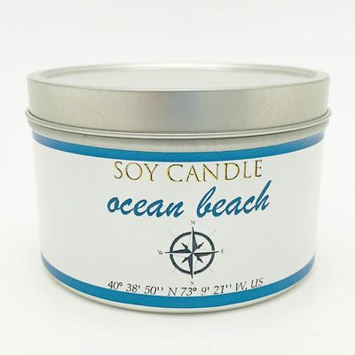 8 oz Tin Soy Candle Ocean Beach