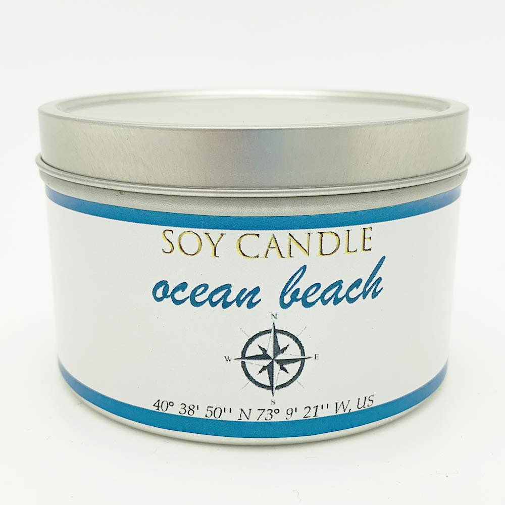 8 oz Tin Soy Candle Ocean Beach
