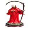 9" Red Santa Muerte Statue Holy Death Grim Reaper Sculpture Figure view 1