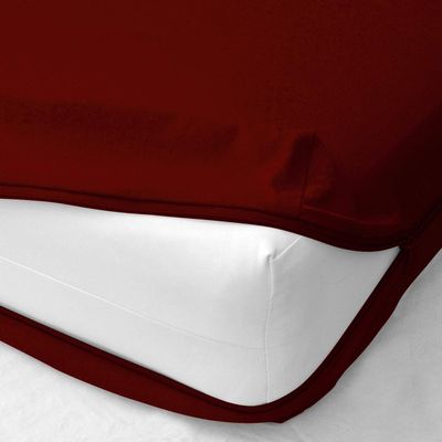 Arkwin Home Products Princess 100% Egyptian Cotton Mattress Cover, Twin, Zips Around The Mattress - Burgundy
