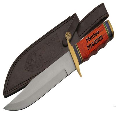 GIFTS INFINITY 12" Fix Blade Knife - Groomsmen Wedding Party Monogrammed (203384)