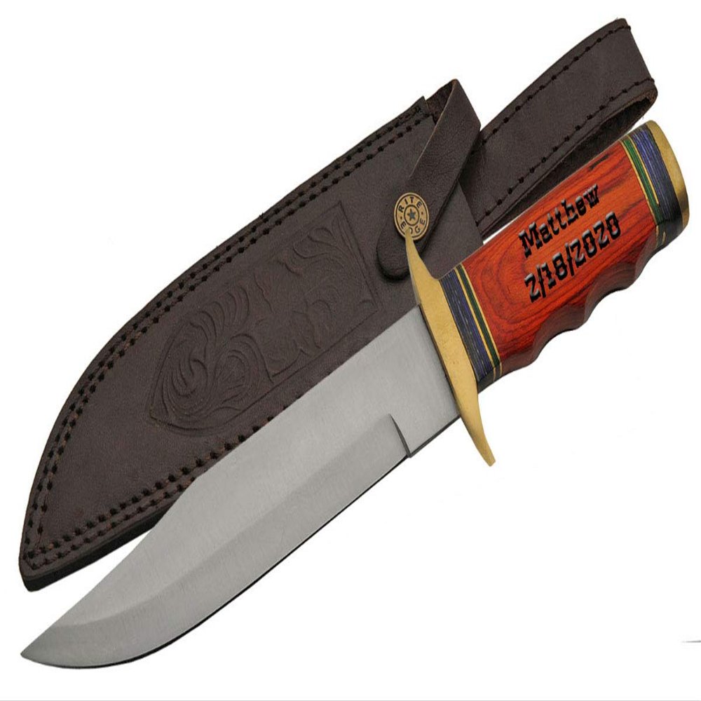 GIFTS INFINITY 12" Fix Blade Knife - Groomsmen Wedding Party Monogrammed (203384)