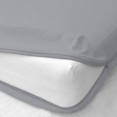 Arkwin Home Products Princess 100% Egyptian Cotton Mattress Cover, Queen, Zips Around The Mattress - Silver