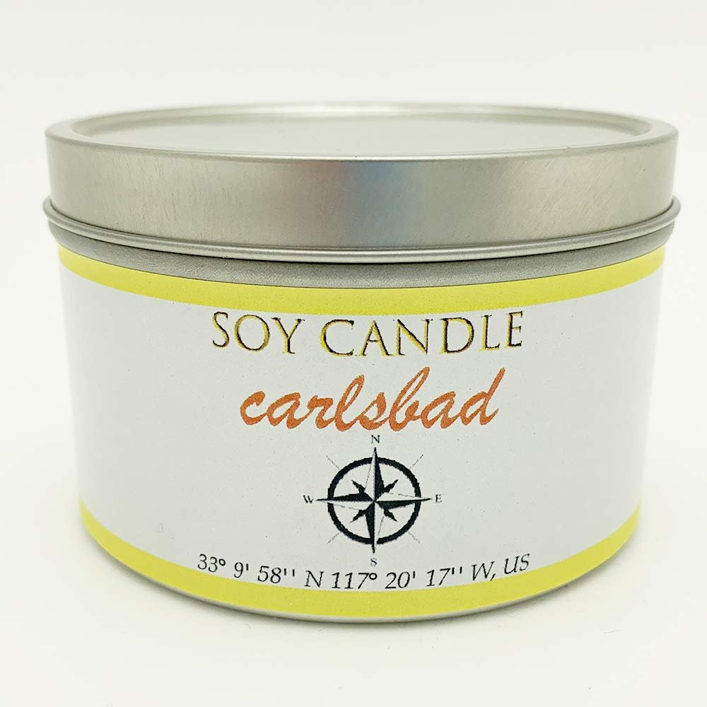8 oz Tin Soy Candle Carlsbad