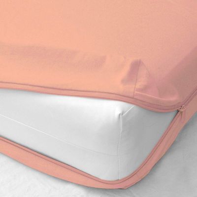 Arkwin Home Products Princess 100% Egyptian Cotton Mattress Cover, Queen, Zips Around The Mattress - Peach