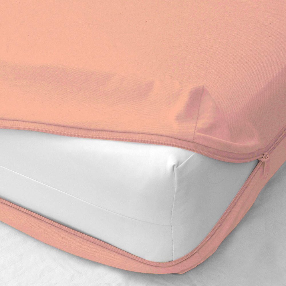 Arkwin Home Products Princess 100% Egyptian Cotton Mattress Cover, Queen, Zips Around The Mattress - Peach