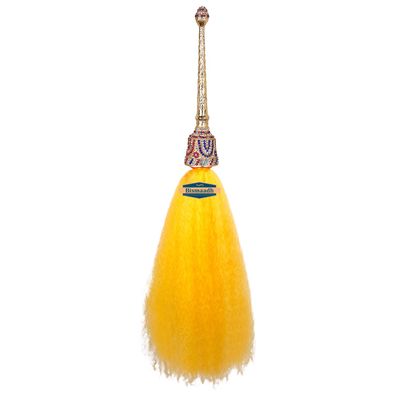 BISMAADH Chawar/Chavar/Chawar Sahib Golden with Swarovski Work for Mandir & Gurudwara Sahib for Pooja