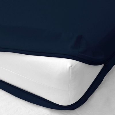 Arkwin Home Products Princess 100% Egyptian Cotton Mattress Cover, Full, Zips Around The Mattress - Navy