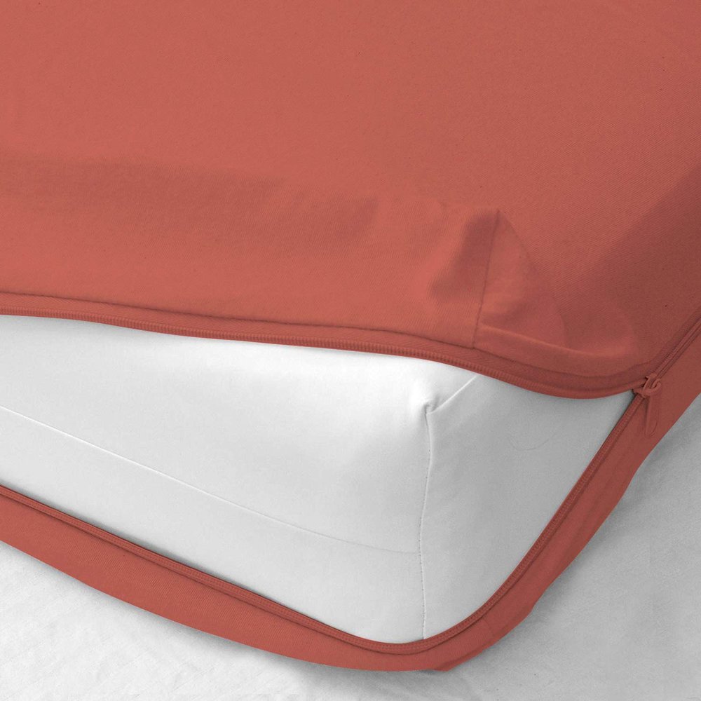 Arkwin Home Products Princess 100% Egyptian Cotton Mattress Cover, King, Zips Around The Mattress - Brick Red