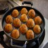 Shriya 12 Pits Appam Maker With Lid Wooden Stick And Nylon Scrubber, Appam Patra Paniyaram Nonstick Cookware Gunta Ponganalu, Small Idli, Paddu Maker, Appa Kara Wooden Stick And Nylon Scrubber view 3
